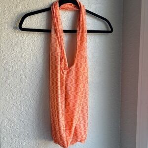 dippin daisys Retro Orange Wave Sheer Mesh Beach Vacation Lightweight Tote Bag